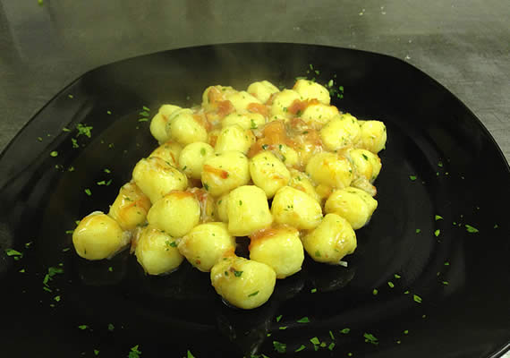 Gnocchi con polpa di granchio